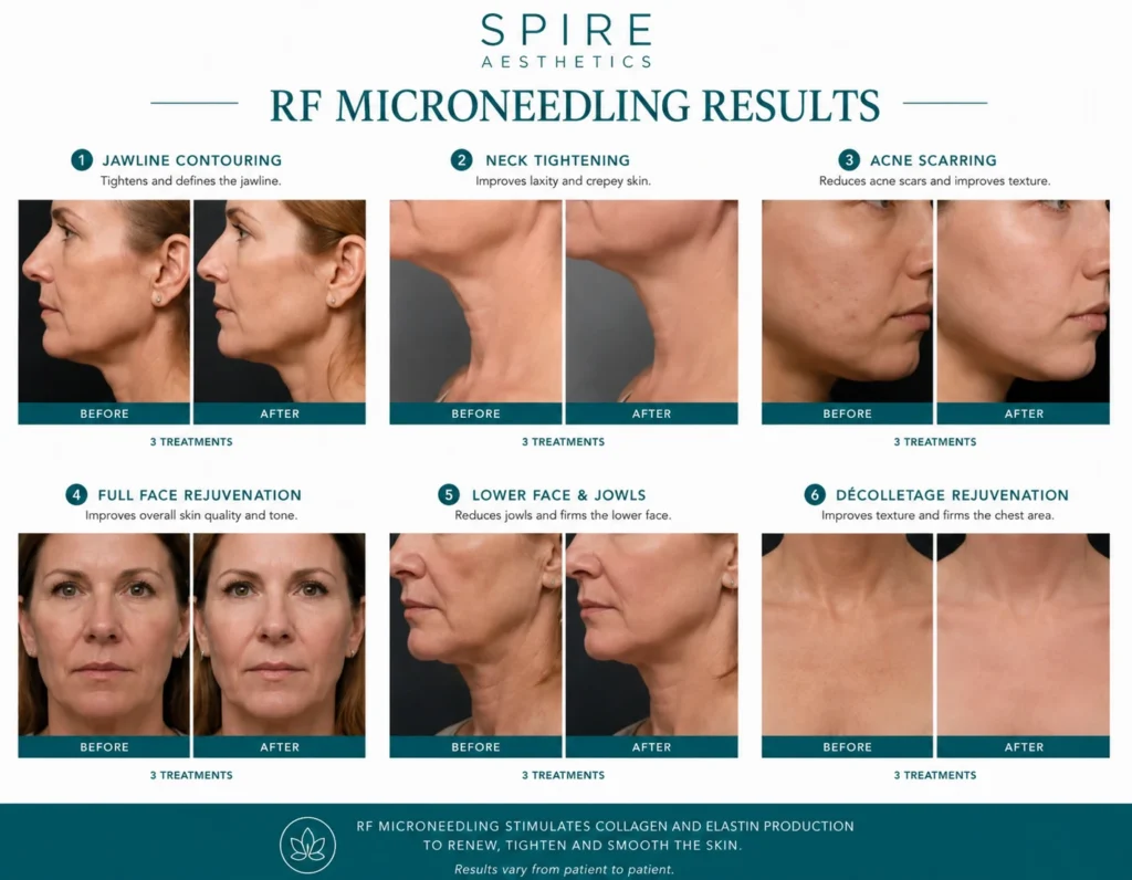 RF Microneedling Skin tightening Harlow results