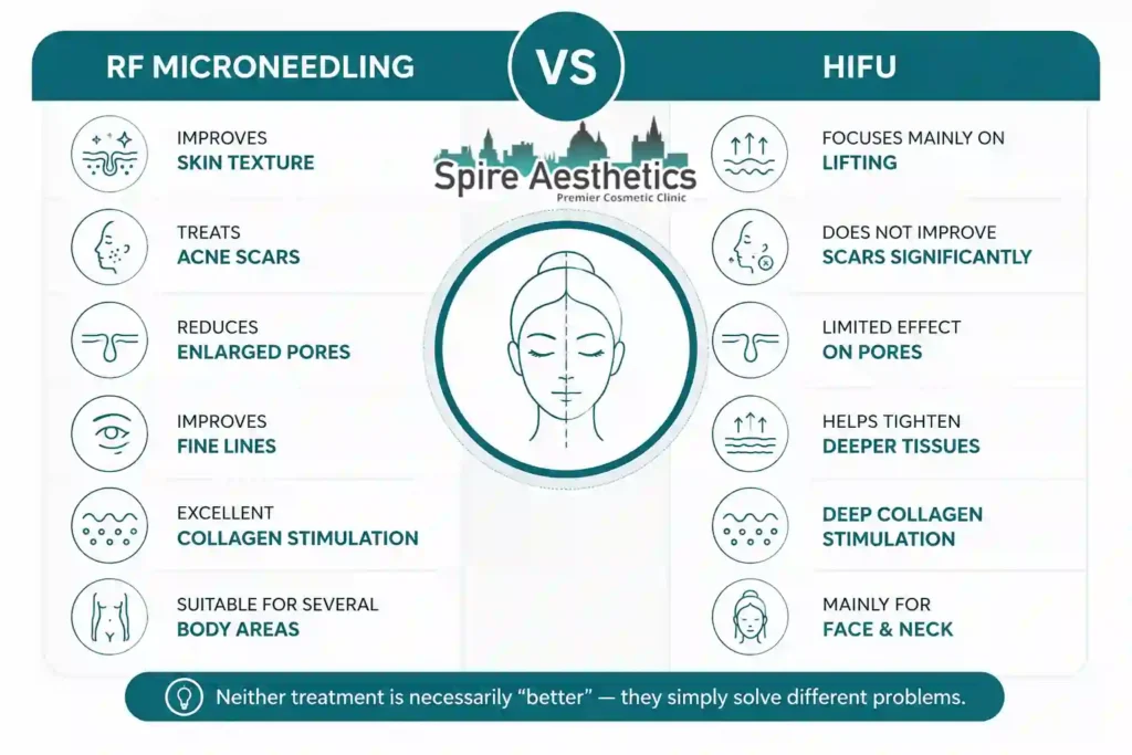 RF Microneedling vs HIFU: Which Treatment Gives Better Results Harlow?
